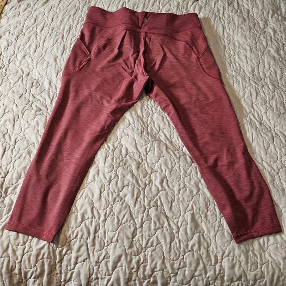 LIke New Lululemon Invigorate HR Leggings Heather Mulled Wine Sz 20 - Picture 11 of 12